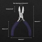 Mini Nylon Jaw Pliers 3.5-Inch Flat Nose Pliers with 2 Replacement Tips and Screwdriver Wire Straightentener Jewelry Making Tools for Beading, Gripping, Shaping Wire - style: 3.5-Inch Nylon Jaw Pliers