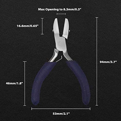 Mini Nylon Jaw Pliers 3.5-Inch Flat Nose Pliers with 2 Replacement Tips and Screwdriver Wire Straightentener Jewelry Making Tools for Beading, Gripping, Shaping Wire - style: 3.5-Inch Nylon Jaw Pliers