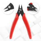 Bivethoi 3pcs Micro Wire Cutters Flush Cut Snips, Small Diagonal Cutters 3D Printer Filament Pliers Tool, Mini Tiny Nippers Zip Tie Cutters for Jewelry Making Model (5 Inch, Red) - color: Red