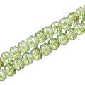 PATIKIL 75 Pcs 8mm OD 5mm Thick Crystal Glass Beads, Rondelle Crystal Beads Faceted Cut Gemstone Strand with Spacer Beads for Craft, Bracelet, Necklace, Olive Green - color: Olive Green