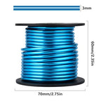 Aluminum Craft Wire, 32.8 Feet 3.0 mm/ 8 Gauge Blue Bendable Soft Metal Aluminum Wire Roll Bulk for DIY Crafts Sculpting Jewelry Making - color: Blue, size: 8 Gauge