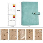 Travel Jewelry Binder Organizer Ring Binders - Jewelry Boxes PU Leather Case with Zipper Velvet Jewelry Pouch Bags for Daily Use & Gifting - Mint Green - color: Flatpattern_mint Green