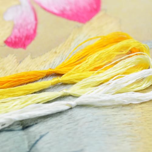 4 Skeins Mulberry Silk Floss Embroidery Thread Floss-Cross Stitch Threads China Silk Woven Jewelry Threads DIY Sewing Kits (06) - color: 06