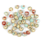 AD Beads Natural Gemstone 8mm Round Loose Beads Big Hole 2.5mm Sized 40pcs (Blue Imperial Jasper) - color: Blue Imperial Jasper