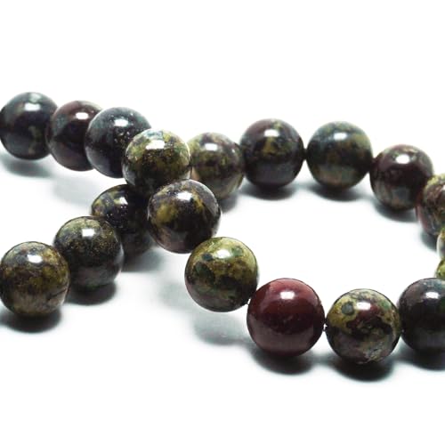 Natural Stone Beads - African Blood Jasper Round Beads for Jewelry Making, 8mm (44-47pcs) - color: African Blood, size: 8mm