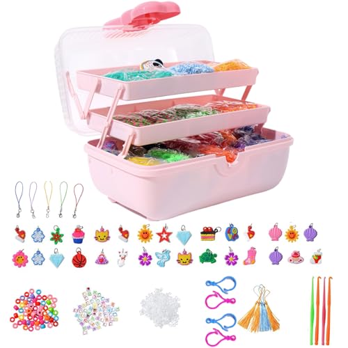 JYBNB 16000+Rubber Band Bracelet Kit, 30 Colors Rubber Bands Refill Loom Set, Loom Bands Kit,Friendship Bracelet Creativity Birthday Gift
