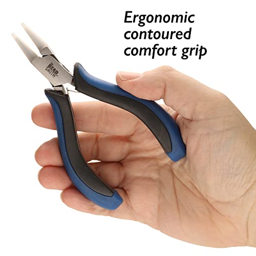 The Beadsmith Nylon Jaw Plier Set – Round, Chain & Flat Nose – Ergonomic Handle, Double Leaf Springs, Replacement Heads & Carry Case – Jewelry Making Tool for Creating Bracelets, Earrings & Necklaces - style: Plier Set