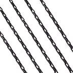 Pandahall 16.4 Feet Stainless Steel Rectangle Jewelry Cable Chains 4x2x1mm Unwelded Venetain Chains Box Chains with Spool for DIY Jewelry Making(Black)