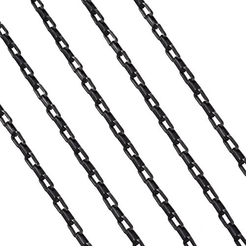 Pandahall 16.4 Feet Stainless Steel Rectangle Jewelry Cable Chains 4x2x1mm Unwelded Venetain Chains Box Chains with Spool for DIY Jewelry Making(Black)