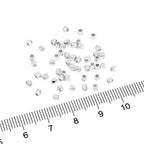 BEADIA Silver Plated Faceted Spacer Beads 2x2mm 50pcs for Jewelry Making Findings Non Tarnish - color: Silver, size: 2x2mm Faceted