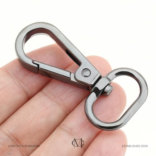 CRAFTMEMORE Snap Hook Swivel Push Gate Lobster Clasps Fashion Clips Purse Making FS10 Pack of 10 (Gunmetal, 3/4 Inch) - color: Gunmetal, size: 3/4 Inch