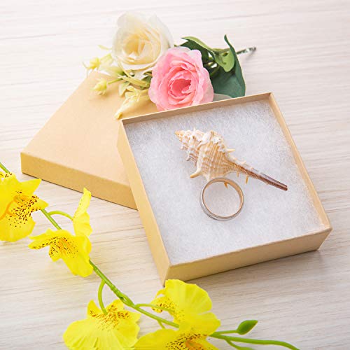 GEFTOL Jewelry Gift Boxes 40 Pack 3.5x3.5x1 Inch Cardboard Jewelry Boxes,Small Gift Boxes for Jewelry Earrings Necklaces Handmade Bangles Bracelets(Brown) - color: Brown, size: 3.5x3.5x1 Inch (Pack of 40)