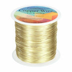 HARFINGTON Wire 328ft Length 26 Gauge Copper Craft Jewelry Wrapping Wire Tarnish Resistant Beading for Jewelry Making Supplies Crafting, Light Gold - color: Light Gold
