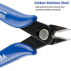YEGEOOE Wire Cutters, 5Pack 170 Micro Precision Wire Flush cutters Mini Nippers Shear Cutters Wire Snips Small Side Cutters for Electronics