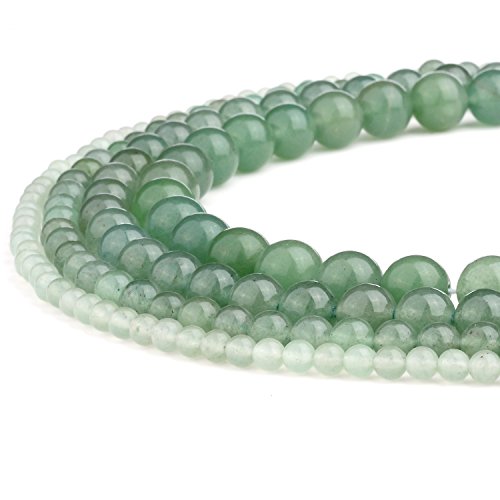 RUBYCA Wholesale Natural Green Aventurine Gemstone Round Loose Bead Jewelry Making 1 Strand - 6mm - color: Green Aventurine, size: 6 MM