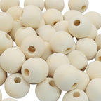 200Pcs Natural Wood Beads, 15mm Small Round Wooden Balls, Unfinished Wooden Beads for Crafts, DIY Jewelry, Dream Catchers - size: 15mm