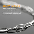 16.4 Feet Silver Stainless Steel Chain Bulk Embossed Paperclip Chain for Jewelry Making Soldered Oval Necklace Chain Roll with Lobster Clasps and Jump Rings Jewelry Supplies DIY Craft - color: Embossed Paperclip Silver