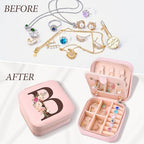 Christmas Gifts for Teen Girls, Travel Jewelry Case Box Organizer Personalized Gifts for Mom Wife Women, Necklace Earrings Box Gift for Teen Girls - style: B