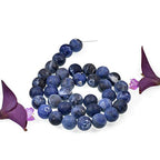 Natural Matte Gemstone Round Spacer Beads (4mm, Blue Sodalite) - color: Blue Sodalite, size: 4mm