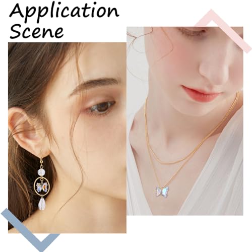 SUNNYCLUE 1 Box 32Pcs Butterfly Charms Crystal Dangle Charms 12x10mm Glass Butterfly Beads AB Color Rhinestone Micro Pave Cubic Zirconia Butterflies Charm for Jewelry Making Charms DIY Craft Supplies - color: 1 Box 32Pcs AB Color Butterfly Charms 12x10mm