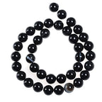 92Pcs Natural Crystal Beads Stone 4mm Black Stripe Onyx Agates Gemstone Round Loose Energy Healing Beads for Bracelet Necklace Earrings Jewelry Making - color: Black, size: 4MM