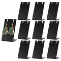 PH PandaHall 10pcs Acrylic Earring Holder Black Earring Display Stands L-shape Ear Organizer Dangling Earring Stands for Earring Necklace Jewelry Shows Retail Photography Props, 1.7x1.4x3 inch - color: Black
