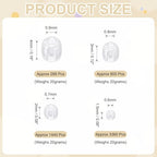 MECCANIXITY 15/0 11/0 8/0 6/0 Glass Seed Beads 1.5mm/2mm/3mm/4mm Loose Seed Beads for Jewelry Earring Bracelet Craft Making, 5888PCS, Clear - color: Clear