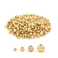 350 Pcs Mix 18K Gold Filled Spacer Beads,2mm 3mm 4mm 5mm that Do Not Fade Easily Smooth Round Beads Seamless Ball Beads, Gold Beads for DIY Necklace Bracelet Jewelry Making - size: Mix-2/3/4/5mm
