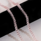 1000PCS 4mm Round Crystal Glass Beads Faceted Spacer Beads Bulk for Jewelry Making Bracelets Necklace Earring Pendants Craft (Light Pink) - color: Light pink, size: 4mm