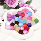 25pcs Resin Transparent Frosted Beads 16mm Cat Eye Circular Rubber Bead Spacer Bead DIY Making Friendship Bracelet Phone Chain Keychain Pen Beads Accessories (Dark Mixed Color) - color: Dark Mixed color