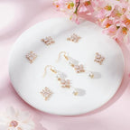 Beebeecraft 10Pcs Flower Connectors Charms K9 Glass Crystal Floral Pendant Links with Double Loops for Bracelet Earring Necklace Jewelry Making