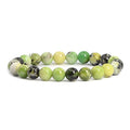 Justinstones 8mm Round Beads Stretch Bracelet 7 Inch Unisex - color: Australian Chrysoprase
