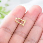 14K Gold Jewelry Clasp Necklace Extender Clasp Bracelet Extension Connector for DIY Necklace Bracelet Anklet Jewelry Making (Style 6) - size: Style 6-Yellow