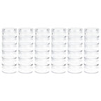 Fengek 6 Sets 6 Layer Stackable Plastic Containers, 10G/10ML Clear Cosmetic Storage Box Round Organizer Jars for Beads, Buttons, Small Jewelry Findings