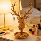 Gold Antler Jewelry Organizer Stand Display Earring Organizer Necklace Holder Stand Rack Jewelry Tower Metal Jewelry Stand Wedding Earring, Necklace Ring Jewelry Tree Home Decoration Gift for Woman - style: Antler