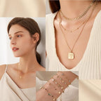 14k Gold Necklace Chain for Jewelry Making, 16.6 Feet Total (5 Rolls) DIY Bracelet Chains with 300 Jump Rings, 50 Lobster Clasps, 1 Jewelry Pliers,1 Support Ring and 50 Pendants - color: 14K Gold-16.6Feet 5 Rolls+Pendants