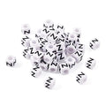 FASHEWELRY 300Pcs Cube White Acrylic Letter Beads 6x6mm Letter Z Alphabet Beads for DIY Bracelet Necklace Jewelry Making - color: Letter Z, size: 6x6x6mm