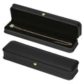 KUKUVR 2 Pieces Necklace Pendant Gift Box, PU Leather Jewellry Chain Holder Case for Wedding Day Birthday Anniversary Ceremony for Women (Black) - color: Black