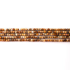Faceted Natural Brown Picture 2-3mm Cube Square Loose Beads Gemstone Small Loose Beads Healing Crystal Energy Stone for DIY Jewelry Making 15" - color: Brown Picture