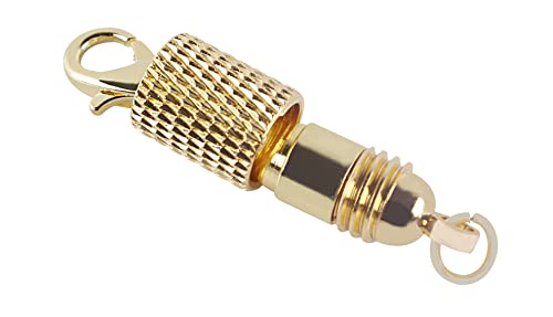 KONMAY 10 Sets Mixed Screw-in Magnetic Necklace Clasps, Safety Magnetic Converter Clasps for Jewelry Making - color: Mixed with Screw Patterns