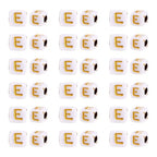 FASHEWELRY 500Pcs White Golden Letter Beads 4.5mm Square Alphabet Beads Acrylic Cube Letter E Beads for Friendship Bracelet Necklace Keychains Jewelry Making - color: Letter E