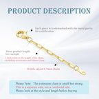 10K Yellow Gold 1"/2"/3" Necklace Extender Chain with Lobster Clasp/Spring Clasp Gold Necklace Extender Bracelet Anklet Extension Chain Necklace Bracelet Extender 10K Gold - size: 3inch, style: style 5