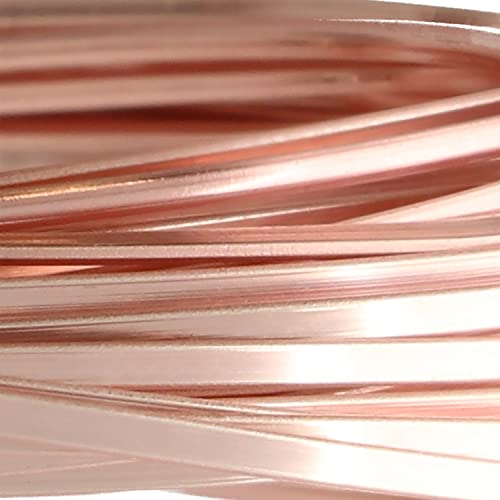 The Beadsmith Half-Round Craft Wire – Soft Temper Jewelry Wire, Rose Gold Color, 18 Gauge, 4 Yards - color: Rose Gold, size: 18 Gauge