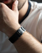 POLLDAN® 3X Power Magnetic Bracelets For Men | 6200 Gauss Strength Mens Titanium Bracelet with Fold-Over Clasp, Adjustable Length, Gift Box, Sizing Tool | Innovative Magnets Alloy - Patent - color: Black