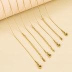 SMYHTGLIF 18 Inches Stainless Steel Necklace Chain for Jewelry Making 12 Pcs Gold DIY Craft Jewelry Necklace Chain Bulk with Adjustable Extender - color: Gold, size: 18 Inches