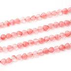 10mm Natural Watermelon Red Stone Beads Heart Shape DIY Loose Gemstone Energy Healing Crystal Charms for Jewelry Making Handmade - color: Watermelon Red