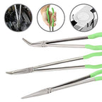 OEMTOOLS 22660 16 Inch Long Nose 3 Piece Pliers Set, 90 Degree Pliers, Straight Pliers, and 45 Degree Pliers, Clamp Hoses and Handle Delicate Work Pieces in Narrow Spaces - style: steel