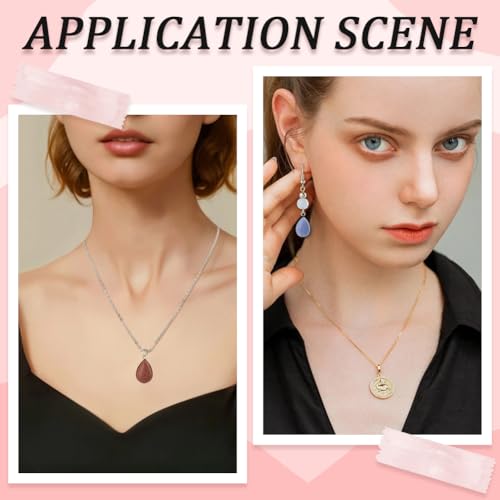 1 Box 36Pcs 12 Styles Teardrop Gemstone Cabochons Flatback Stone Natural Tiger Eye Rose Quartz Aventurine Turquoise Crystal Gems No Hole Bead Cabochon for Jewelry Making DIY Craft Accessories