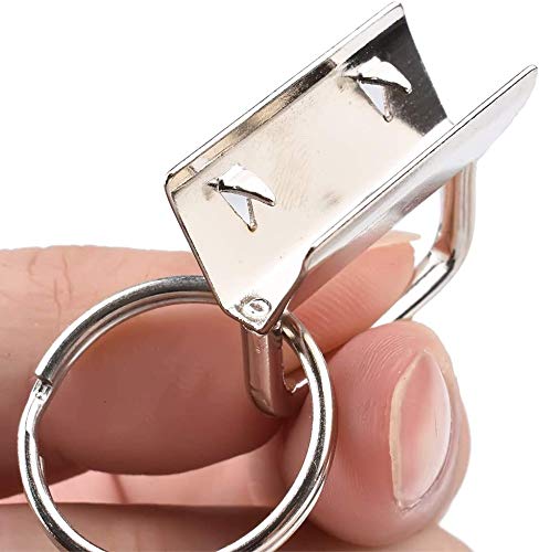 Qovydx 45Pcs 1 inch Silver Key Fob Hardware Kits 1” Metal Keyfobs Hardware Bulk for Keychains Fob Wristlet Hardware with Key Ring for Lanyard - color: Silver Key Fob Hardware