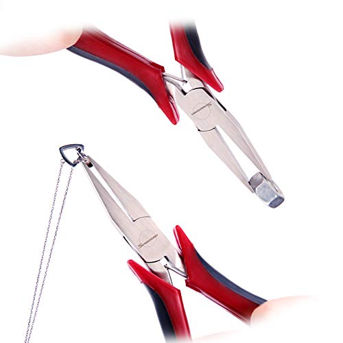 SPEEDWOX Flat Nose Pliers - 4.5 Inch Micro Chain Nose, Duck Bill Fine Pliers, Smooth Jaws, Mini Precision Jewelry Making Tool, Chrome Vanadium Steel - style: Flat Nose Pliers